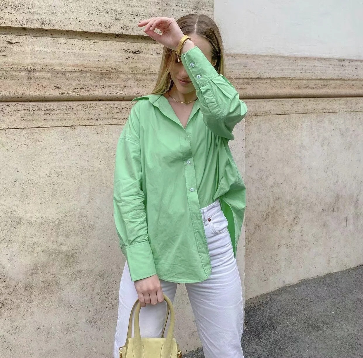 Lazy Style Loose All-match Long-sleeved Shirt