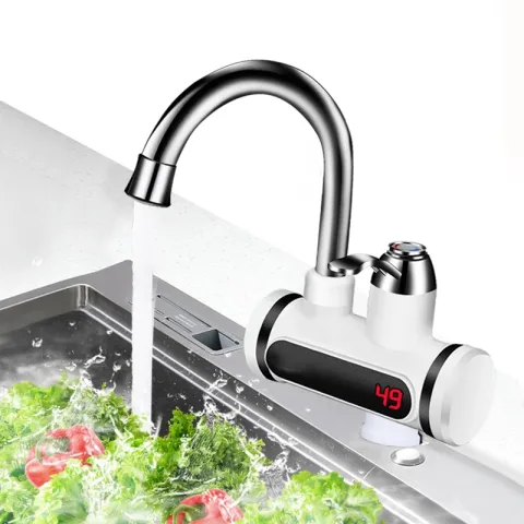Kitchen Electric Water Tap Heater Temperature Display Cold Heating