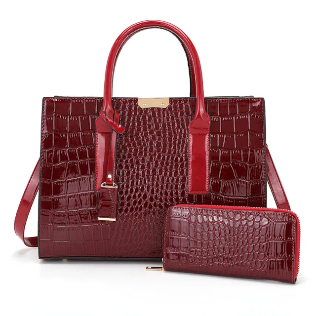 New Women's Wallet Large Capacity Handbag Set Red - Shop at LoveMi