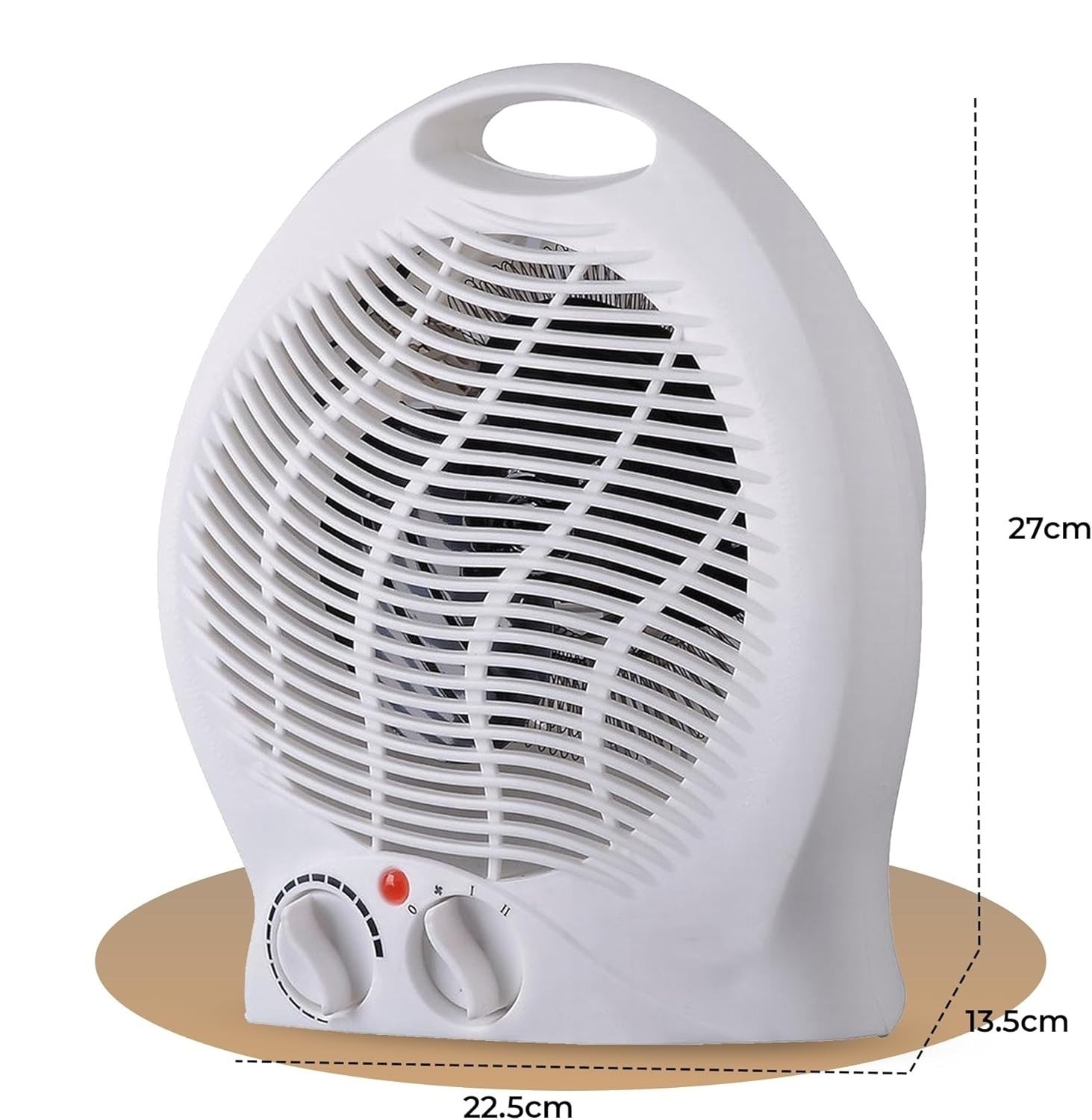 230V Fan Heater Portable Electric Hot Warm With 2 Heat Settings Overheat Protection