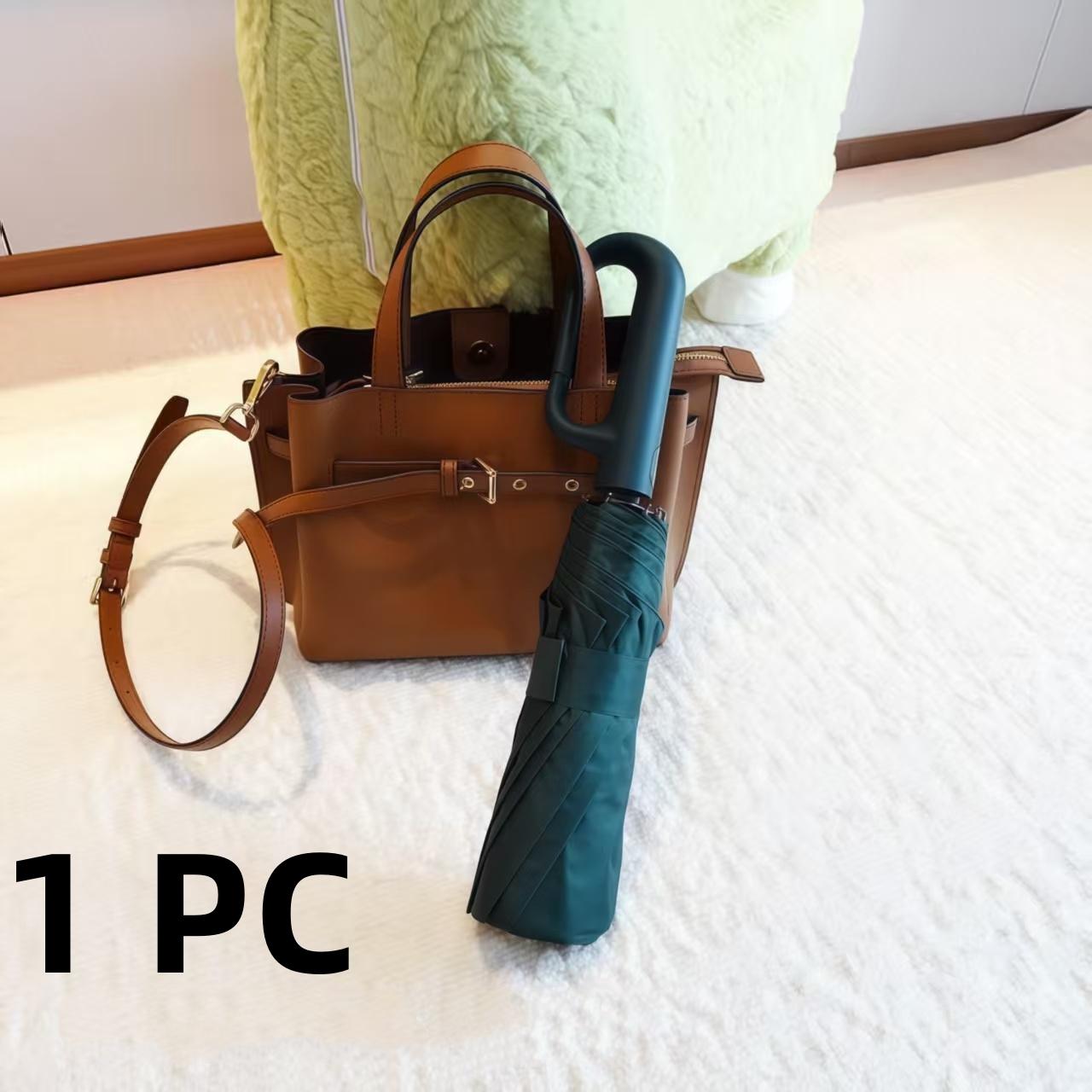 Fully Automatic Foldable Travel Umbrella  Lightweight, Windproof, Portable, Black Sun Rain Use, Auto Open Close,Self-pickup Only. image 7
