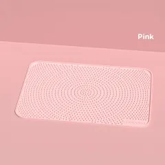 Fashion Pet Silicone Sand-proof Cat Litter Box Foot Mat - Pink - View 1