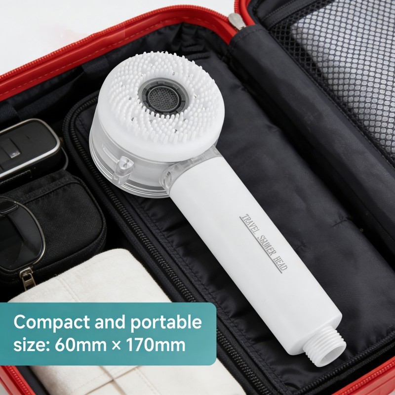 High Pressure Handheld Shower Head With Spa Massage Brush 2 Spray Modes Rain — image 4