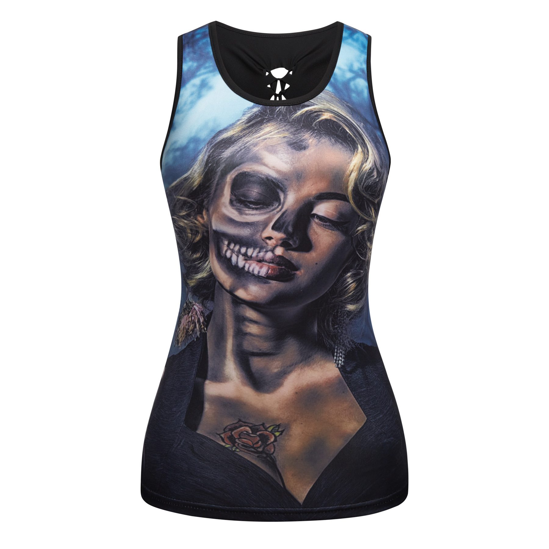 Title 6, Sleeveless Digital Print Sexy Slim T-shirt