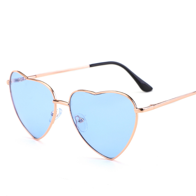 Title 4, Metal Heart-shaped Sunglasses Peach Heart Funny