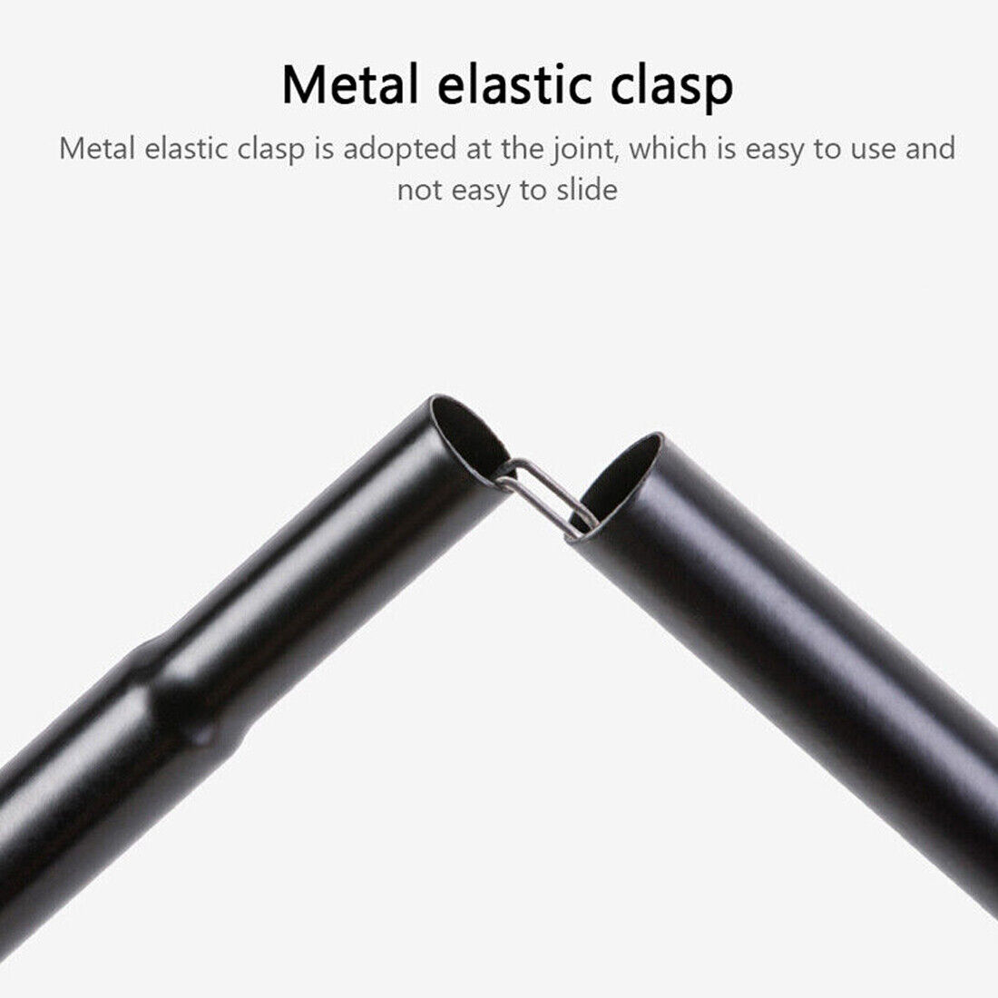 2x200cm Tent Poles Universal Telescopic Adjustable Steel Awning Canopy Tarp Pole 3