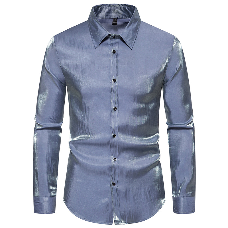 Title 7, Camisa Slim Masculina para Balada Colorida. Aju...