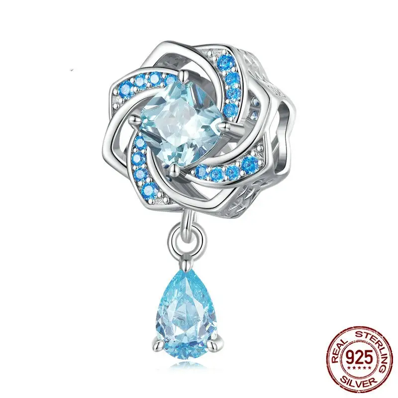 Sterling Silver S925 Luxury Zircon Beaded Bracelet