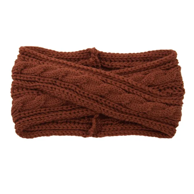 European And American Knitting Twist Cross Wool Hair Band Retro Orange - Shop at LoveMi