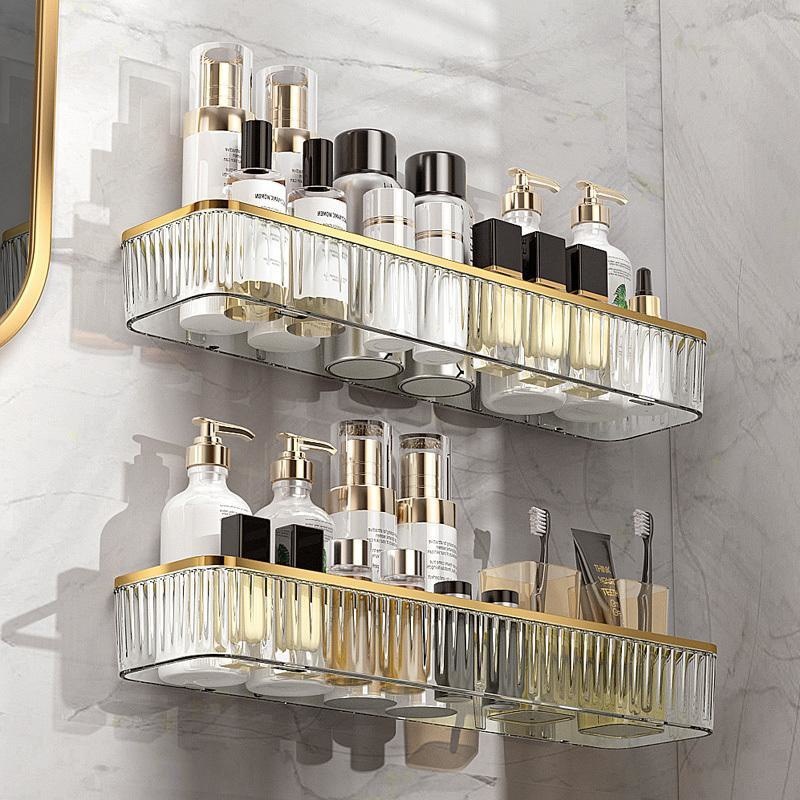 Bathroom Wall-mounted Acrylic Punch-free Storage Rack - Image 5