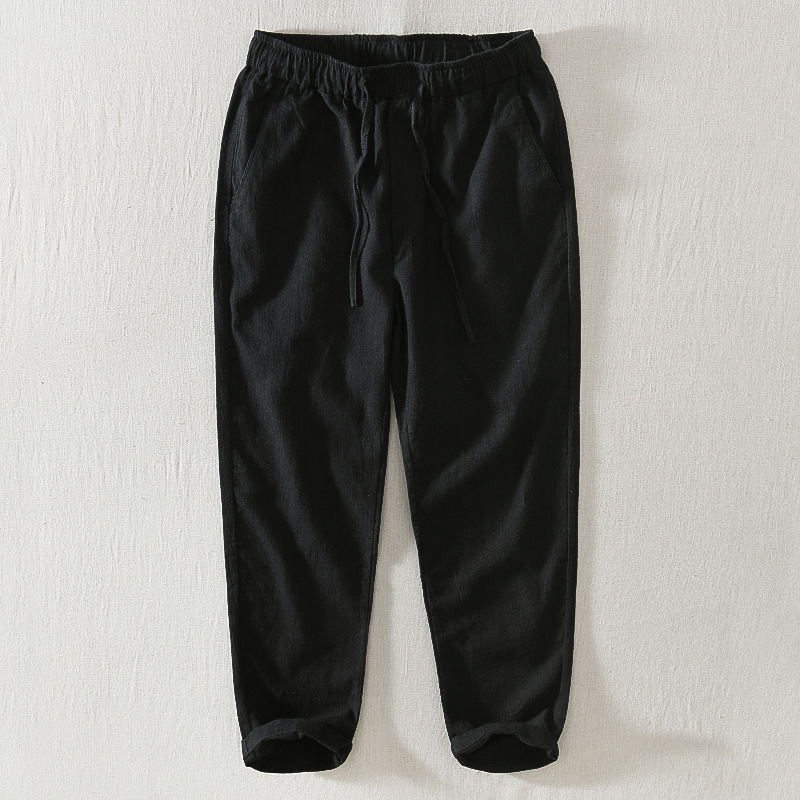 Title 10, Dunne casual broek met elastische tailleband en...