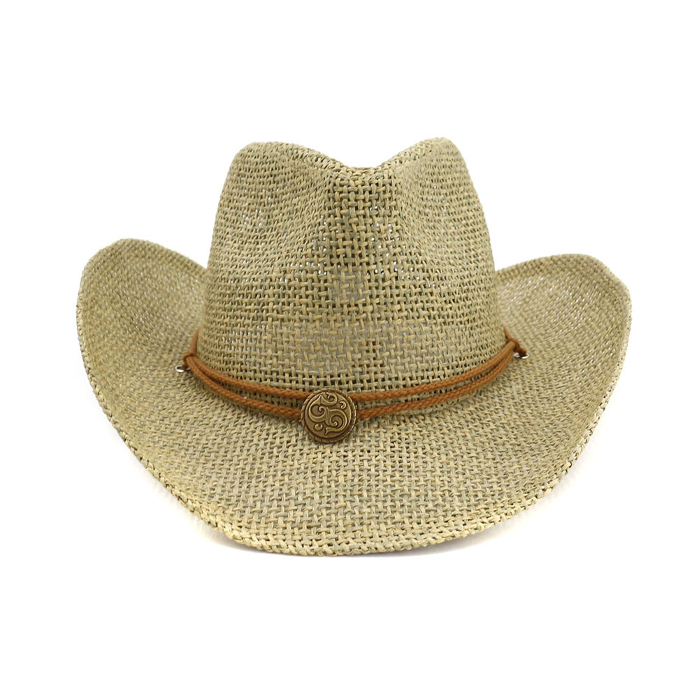 Western Cowboy Straw Hat Top Hat Outdoor Beach Hat — foto 4