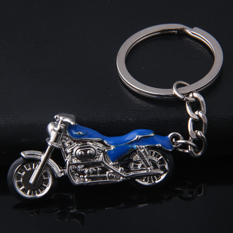 Color Metal 3D Motorcycle Model Keychain Blue - Shop at LoveMi