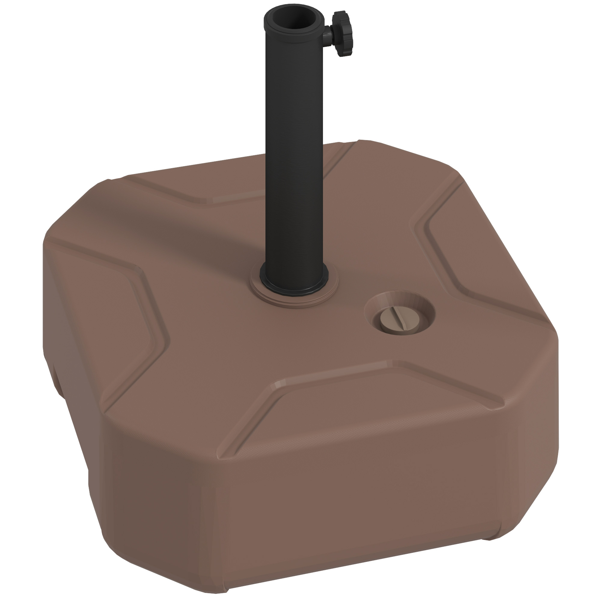 Square Patio Umbrella Base Holder, Heavy Duty Outdoor Umbrella Stand Base, Filled Up To 55lbs With Stand Or 44lbs With Water For Garden, Poolside, ... Brown - Shop at LoveMi