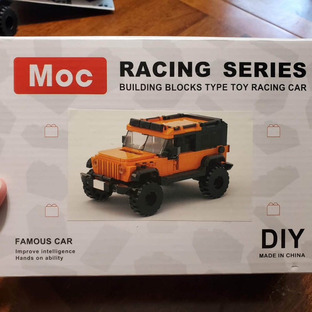 405PCS DIY Orange SUV Car Toy Building Set,Off-Road Car Building Bricks  Building Blocks,DIY Vehicles For Kids And Adults