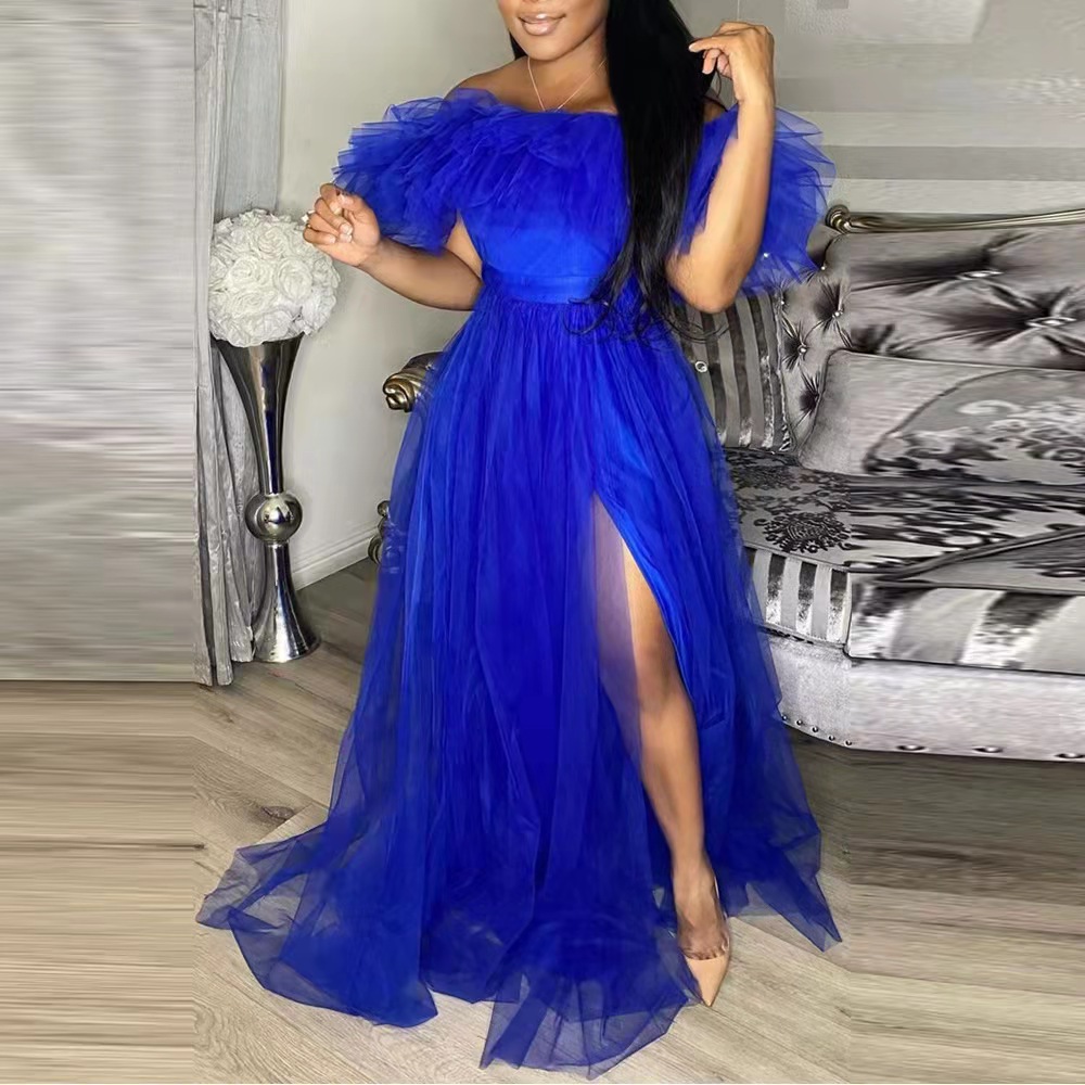 Mesh High-Slit Maxi Dress, picture 6 of 10