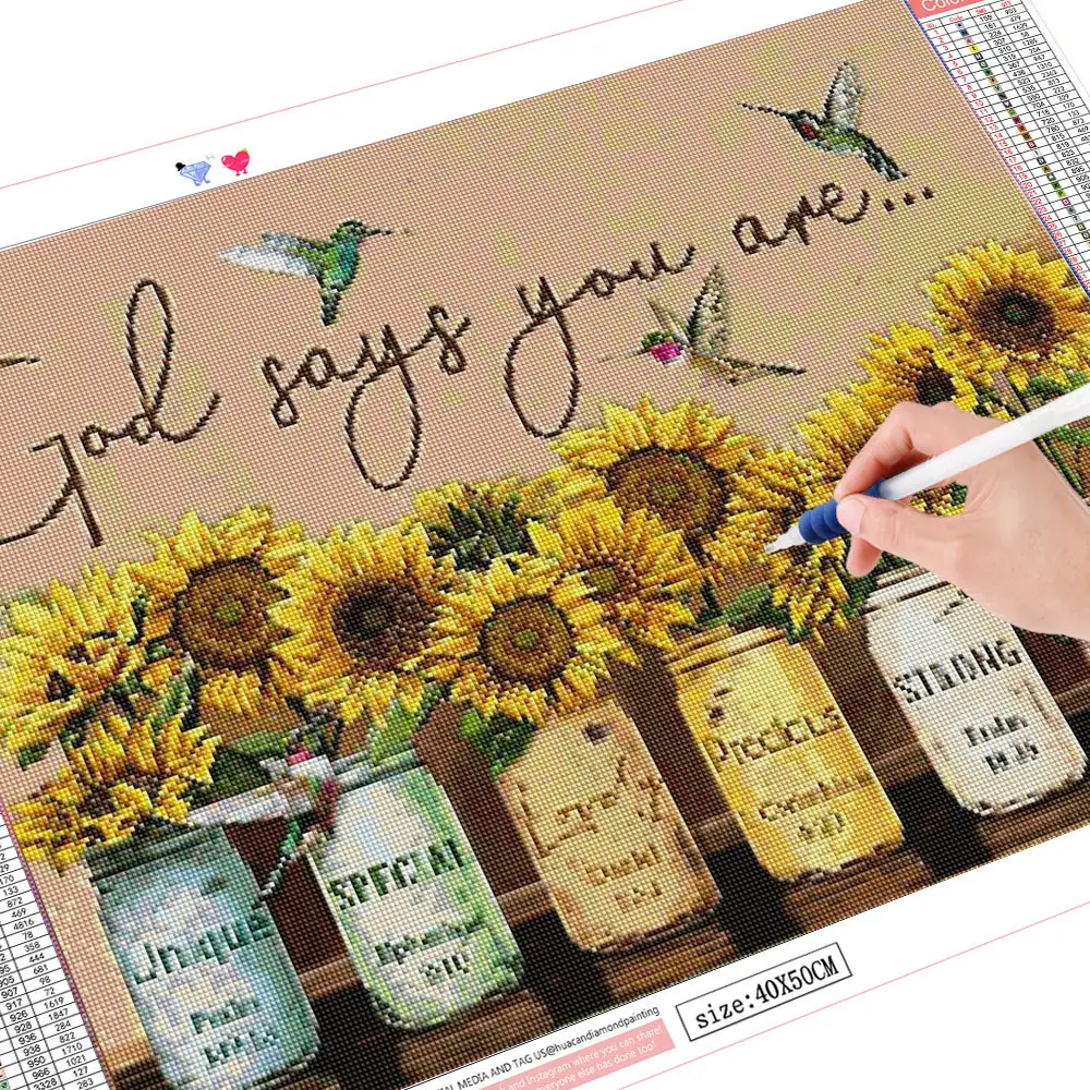5d Sunflower Diamond Painting Mosaic Embroidery Flower Picture