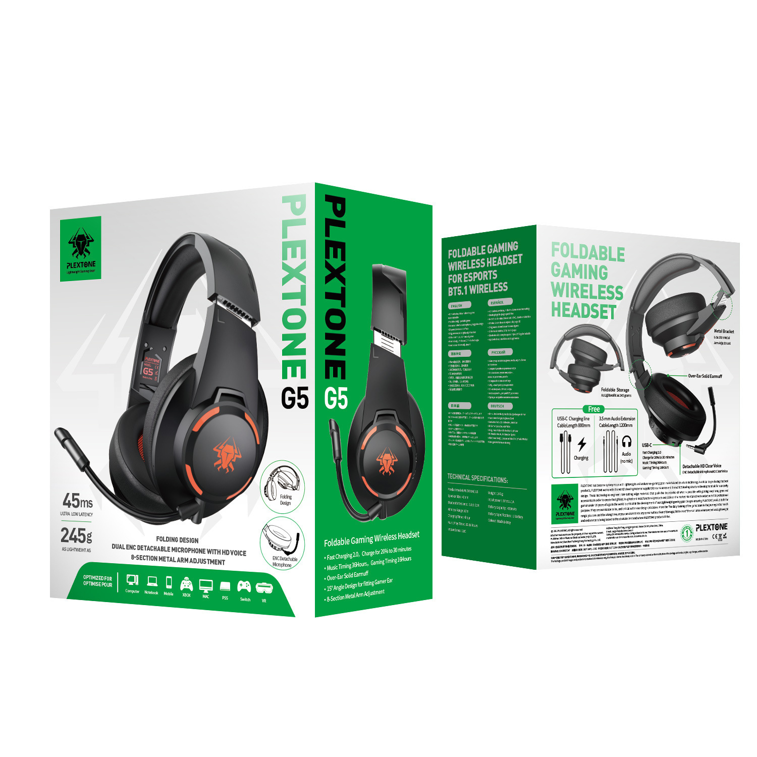 Wireless Bluetooth Subwoofer Sports Gaming Headset - Image 2