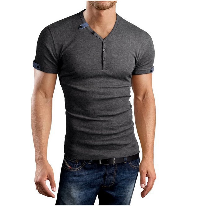 Popular Short Sleeve T-Shirt Men's Neck Cuff