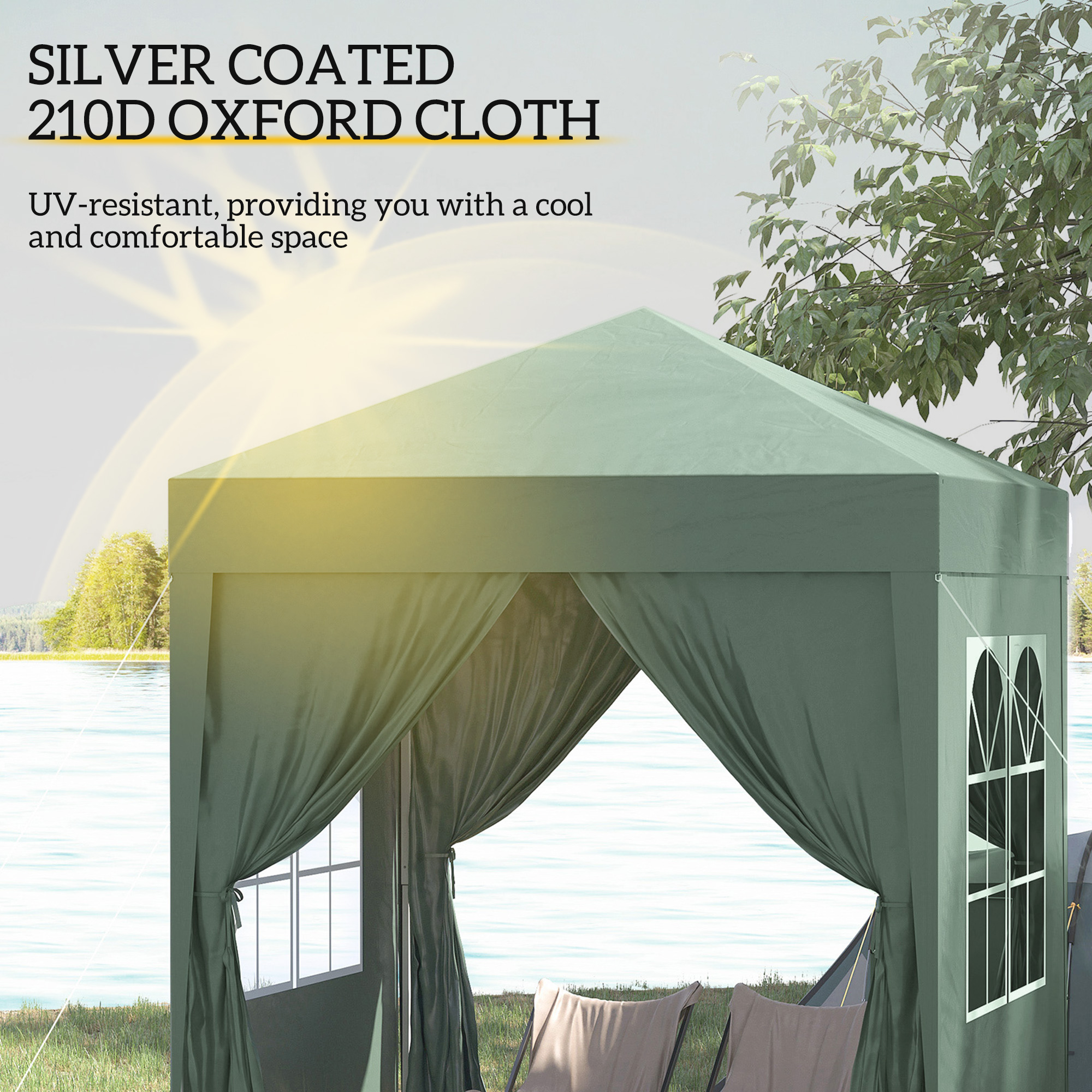 2 X 2-meter Garden Pop-up Pavilion, Wedding Party Tent, Waterproof Sunshade — image 11