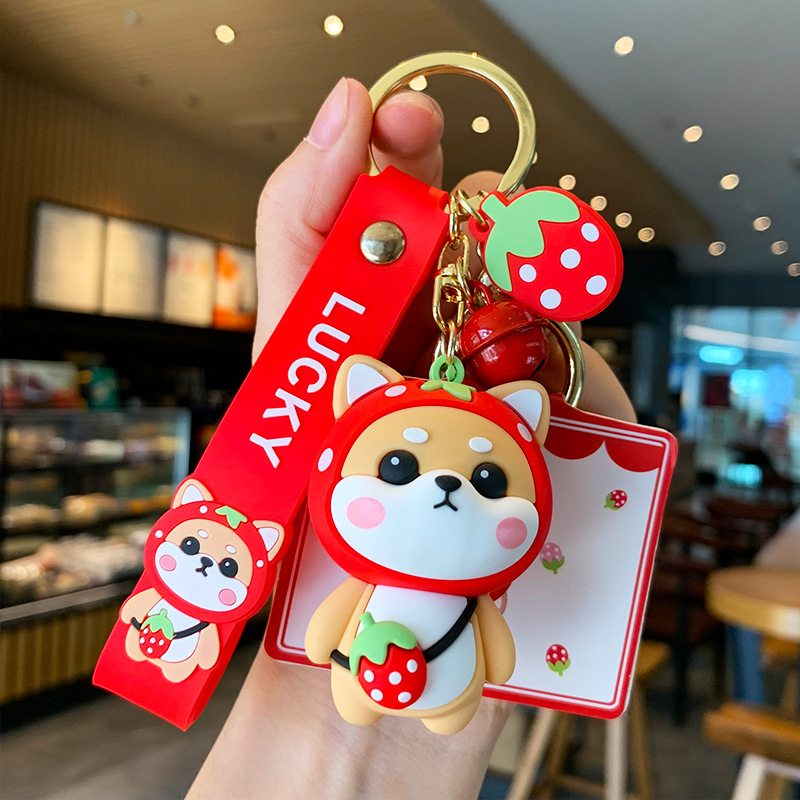 Creative Small Caichai Doll Car Key Chain Red - Shop at LoveMi
