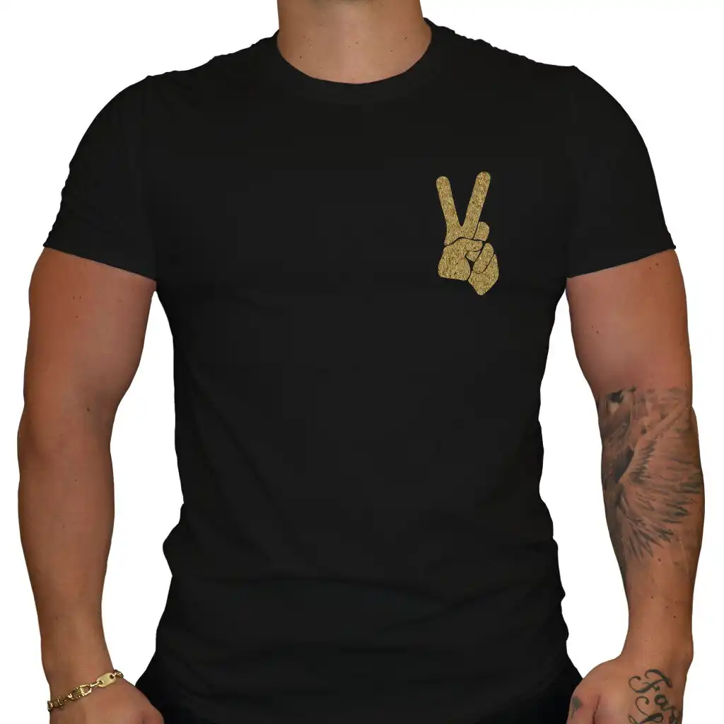 Men's European And American Graphic Print Crew Neck T-shirt