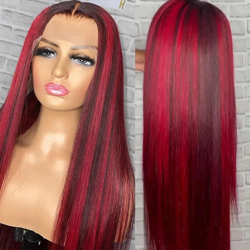 Real Hair Lace Headgear - Red