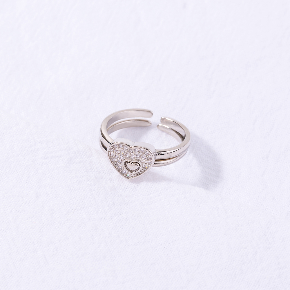 European and American hot-selling fashion explosion models can adjust a set of unique novelty unlock love ring female cold wind jewelry