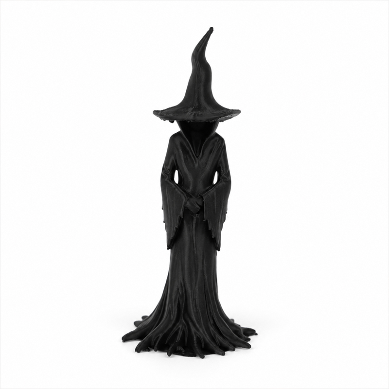 1PC Gothic Witch Figurine, 3D Printed Black Shelf Decor Statue For Desk, Shelf And Halloween Room Decor — Gothic-PLA-3D Printed — image 1 of 6