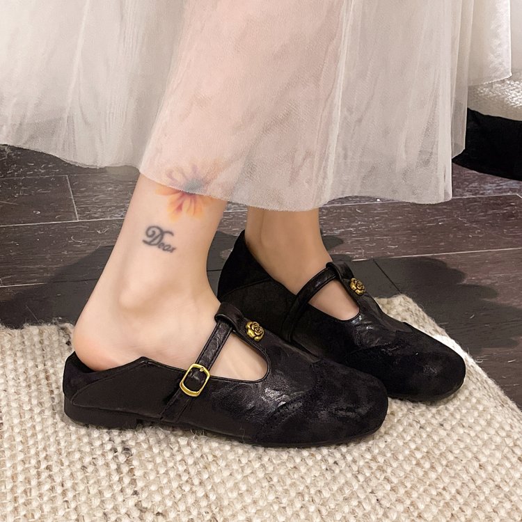 2026 Spring New Women's Mary Jane Flats Vintage Chic, Square Toe, Versatile & Elegant Flat Shoes