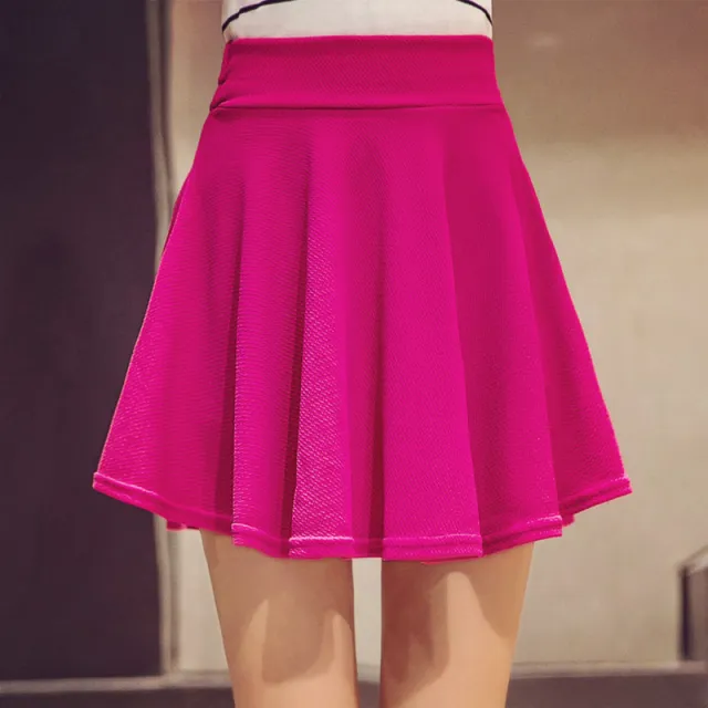 The Korean Version Of The Sun Dress Is Lined With Pleated Skirts Rose Red - Shop at LoveMi