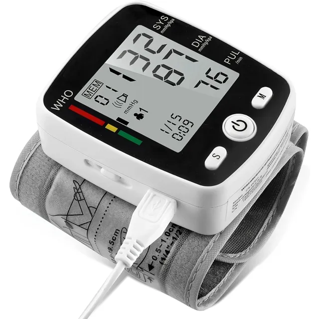 Wrist Blood Pressure Monitor Adjustable Automatic Wrist Cuff Voice Broadcast With 2 Users 180 Memory, Rechargeable Blood Pressure Monitors For Home... X1030A - Shop at LoveMi