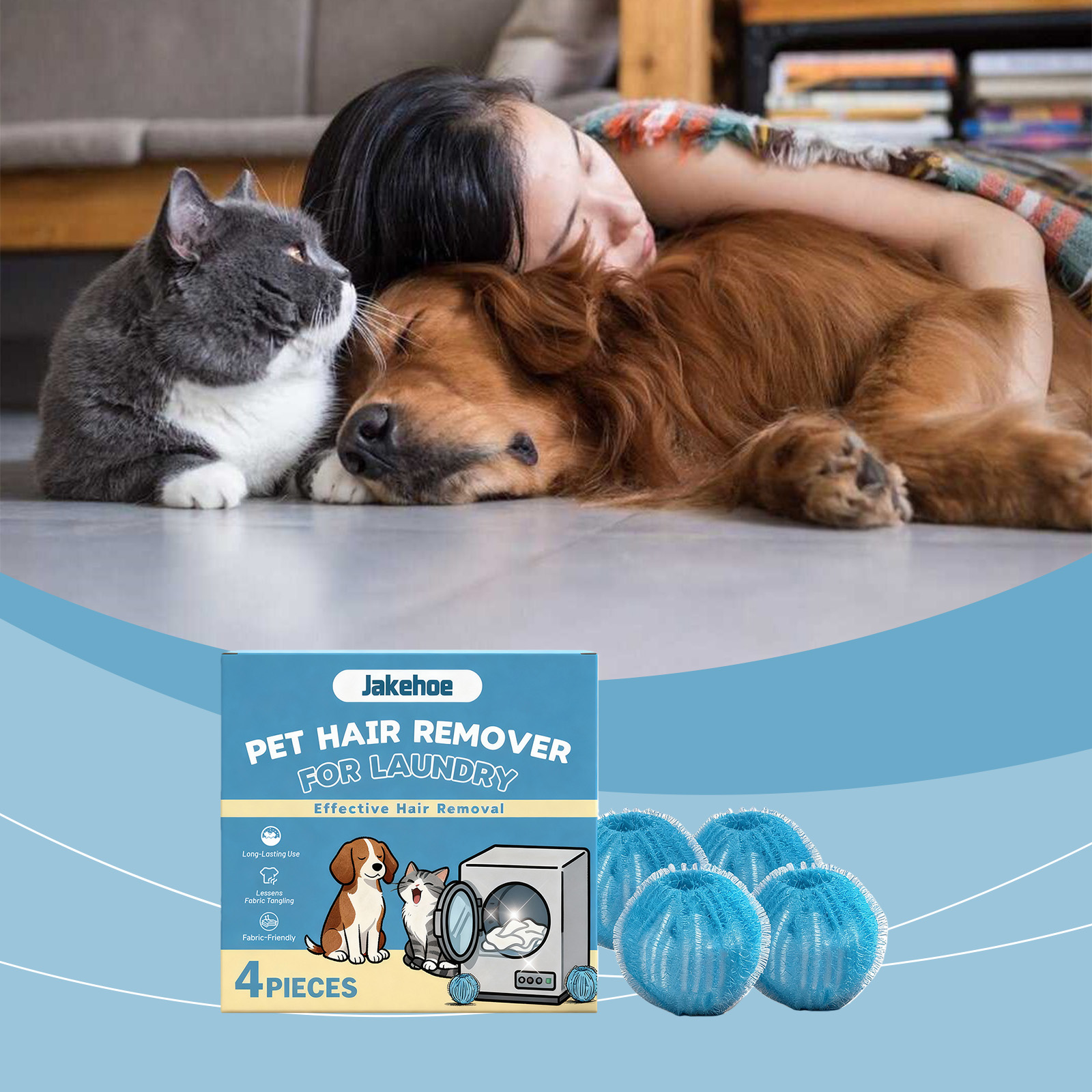 Reusable Pet Hair Remover (4-Pack)