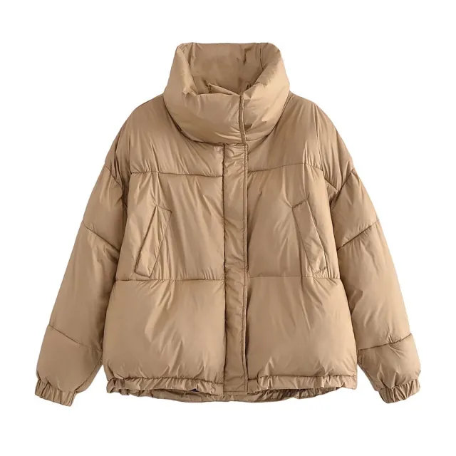 Thin And Warm Single Breasted Jacket Khaki - Shop at LoveMi