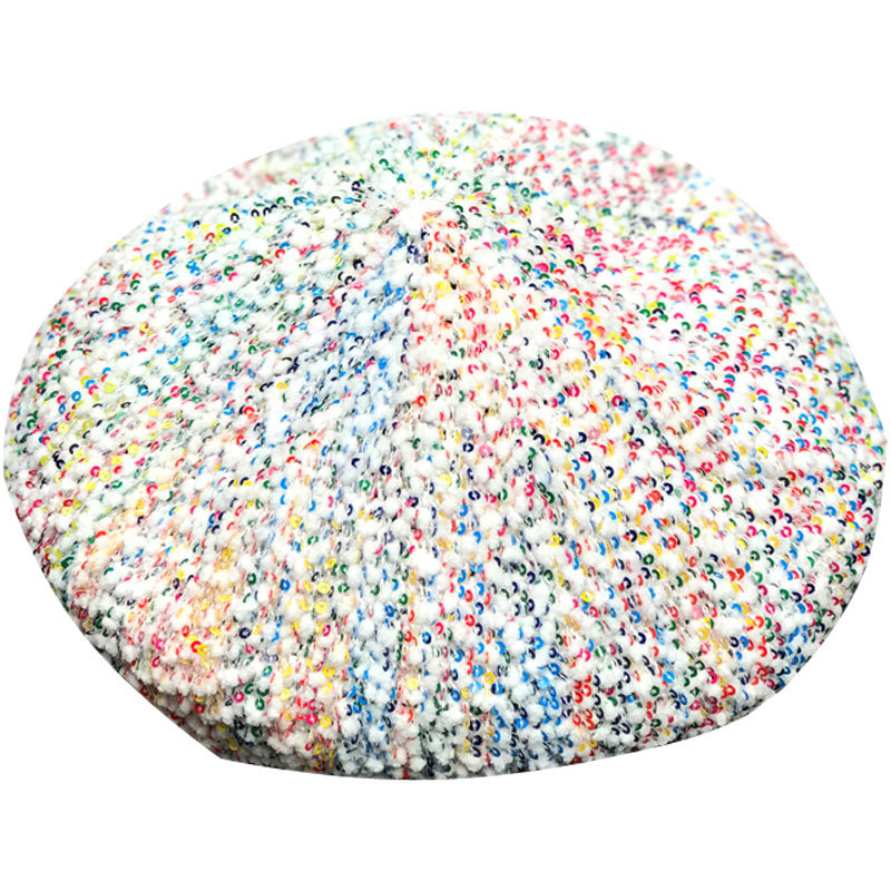 Title 1, Color sequins beret women summer thin Korean hat