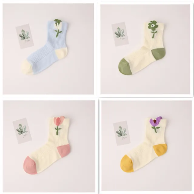 Women's Thin All match Mid tube Mesh Three dimensional Trendy Socks Set - Shop at LoveMi