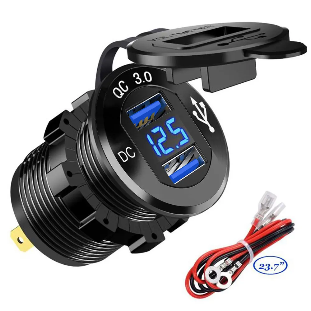 Car and Motorcycle Modified Usb Car Charging Metal