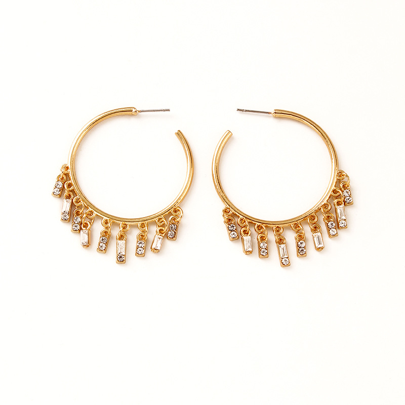 Tassel Fashion Popular Gold-plated Diamond Earrings Vintage Earrings