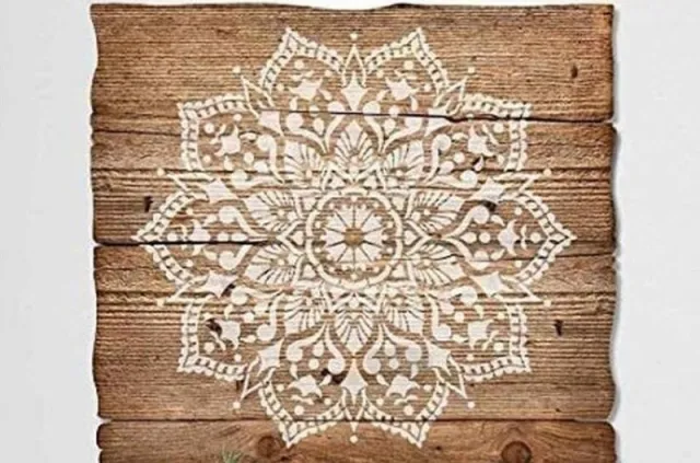 Mandala Lotus Template Painting Geometric Floor Wall - Shop at LoveMi