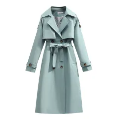 New Small Mid-length Trench Coat - Fresh Green - View 1