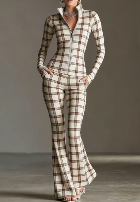 Modern Slim-fit Zipper Suit