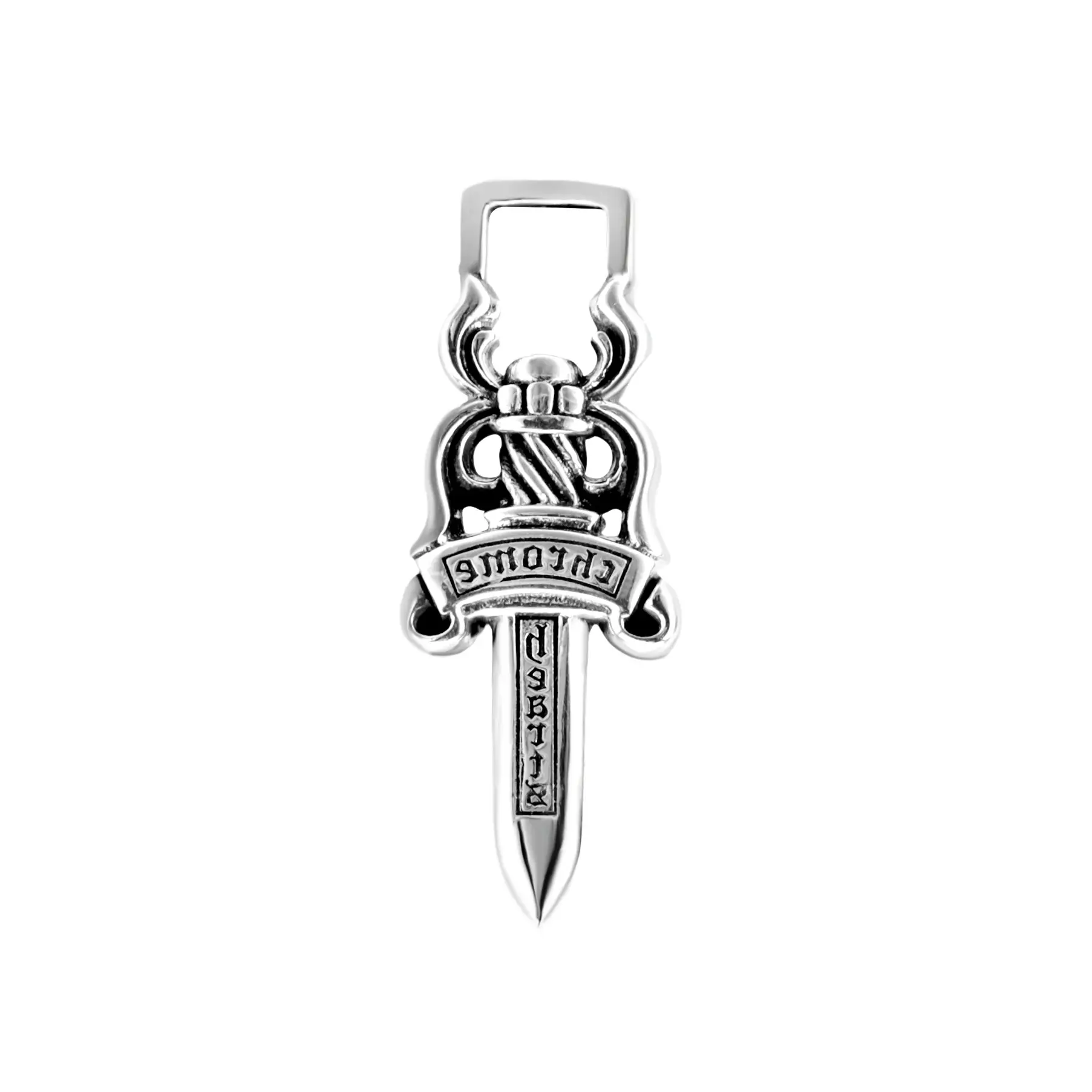925 Sterling Silver Thai Silver Old Sword Cross Pendant Accessories