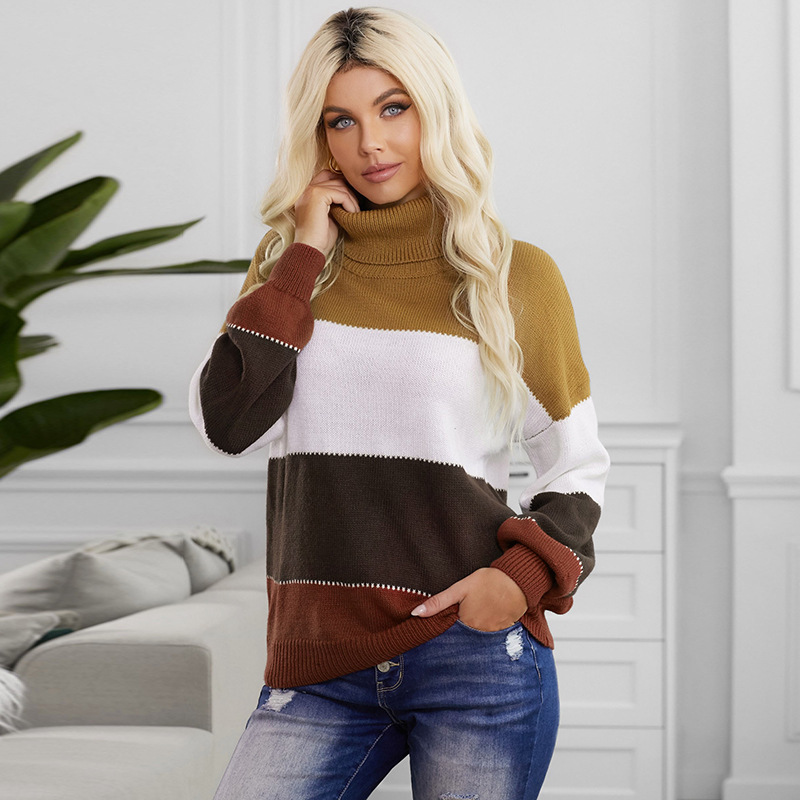 High-necked Long-sleeved Casual Top