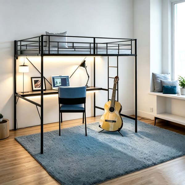 Full Size Metal Loft Bed, picture 2 of 4