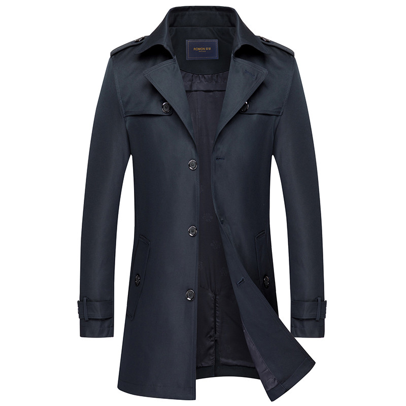 Title 5, Mid-length Lapel Casual Jacket Slim Coat