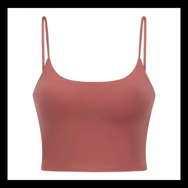 Women's Breathable And Quick drying Camisole With Chest Pad Red - Shop at LoveMi