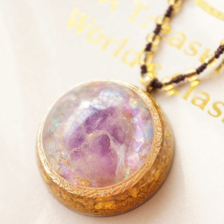 Natural Amethyst Pendant For Two Harmonious Necklace