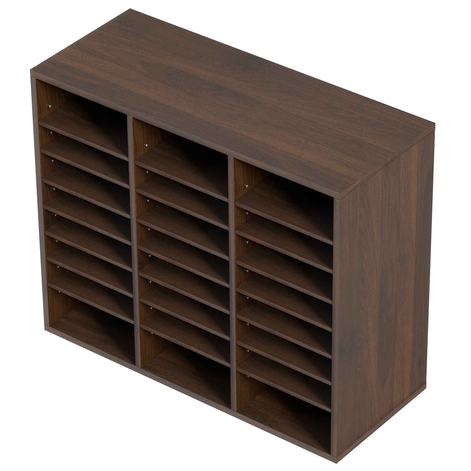 VEVOR Literature Organizers, 24 Compartments Office Mailbox With Adjustable Shelves, Wood Literature Sorter 29x12x24.4 Inches For Office, Home, Classroom, Mailrooms Organization, EPA Certified, Brown — foto 5