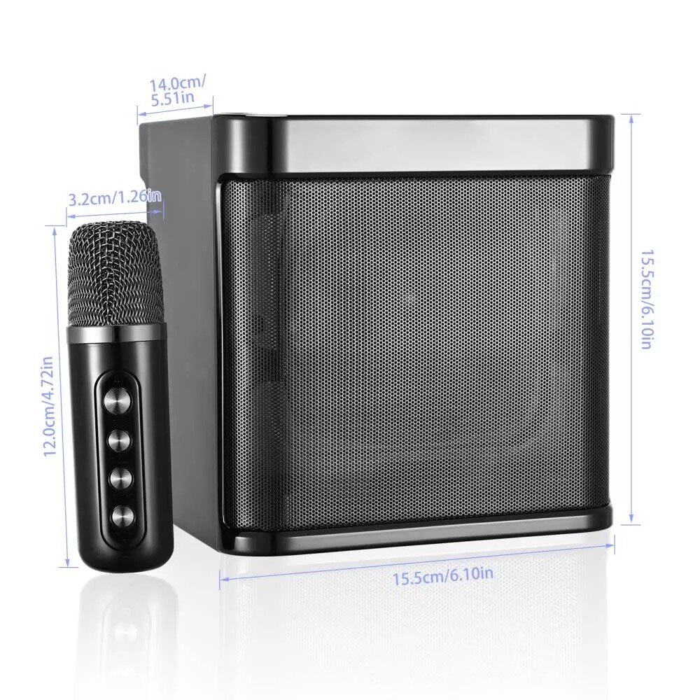 Karaoke Machine Portable Bluetooth Karaoke Speaker With 2 Wireless Microphones 11