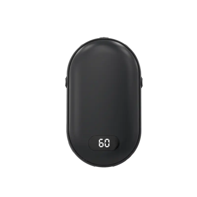 Digital Display Pebble Hand Warmer Power Bank